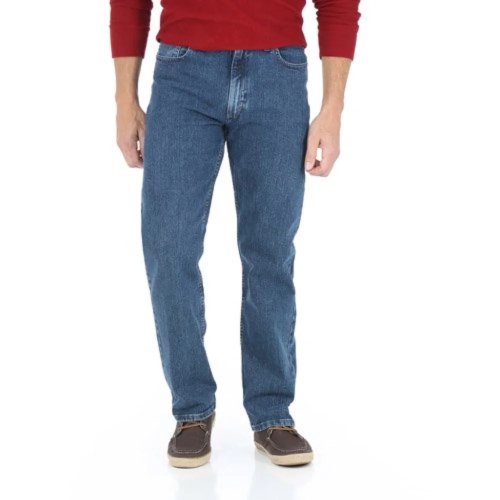 Wrangler Men’s Blue Regular Fit Relaxed Denim Jeans 34 x 32
